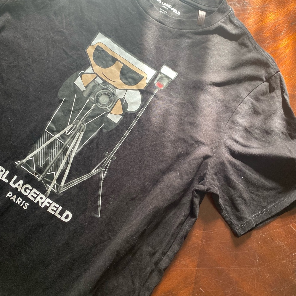 Karl Lagerfeld Black Graphic Tee